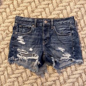 Dark blue American eagle outfitters ripped jean shorts size small/ medium